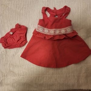 JANIE & JACK Pink Sleeveless Peplum Lace Dress 3-6mos